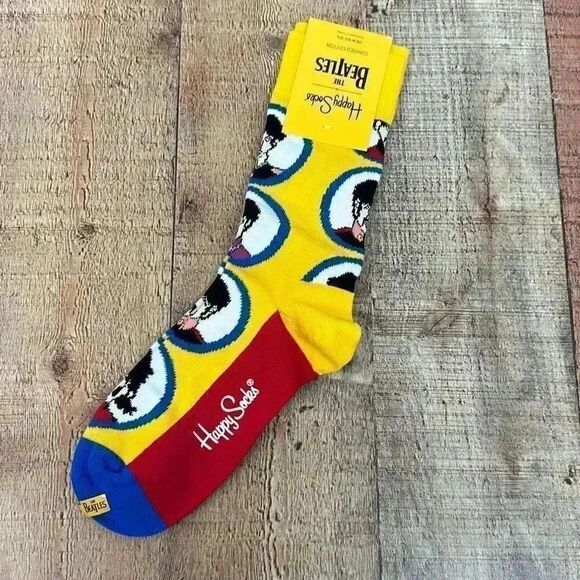 NWT Happy Socks The Beatles Combed Cotton Women’s 5.5-9.5 - Picture 1 of 4